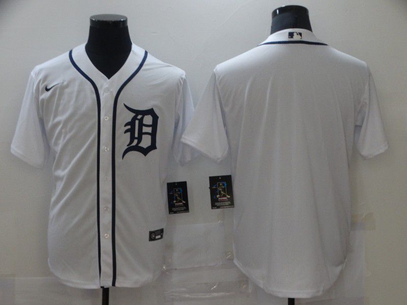 Cheap Men Detroit Tigers Blank White Game Nike MLB Jerseys